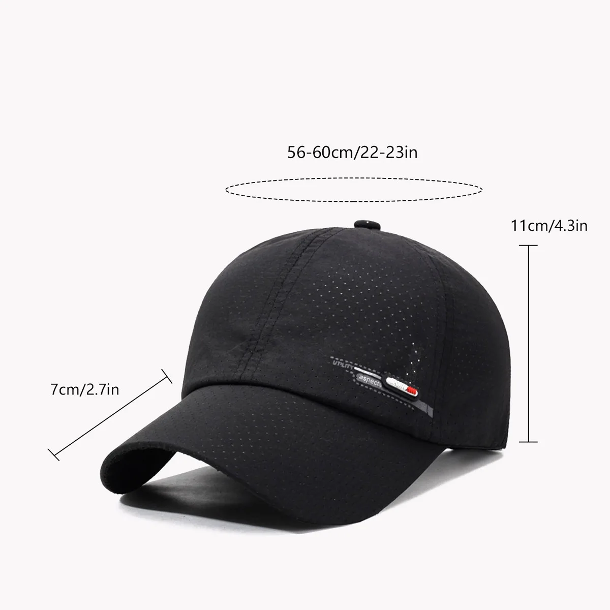 Summer Quick-Drying Hat Men's Outdoor Thin Visor Peaked Cap Fishing Sun Protection Breathable Mesh Baseball Cap Women's Hat Brim Fishing Sports Mountain Climbing Hiking