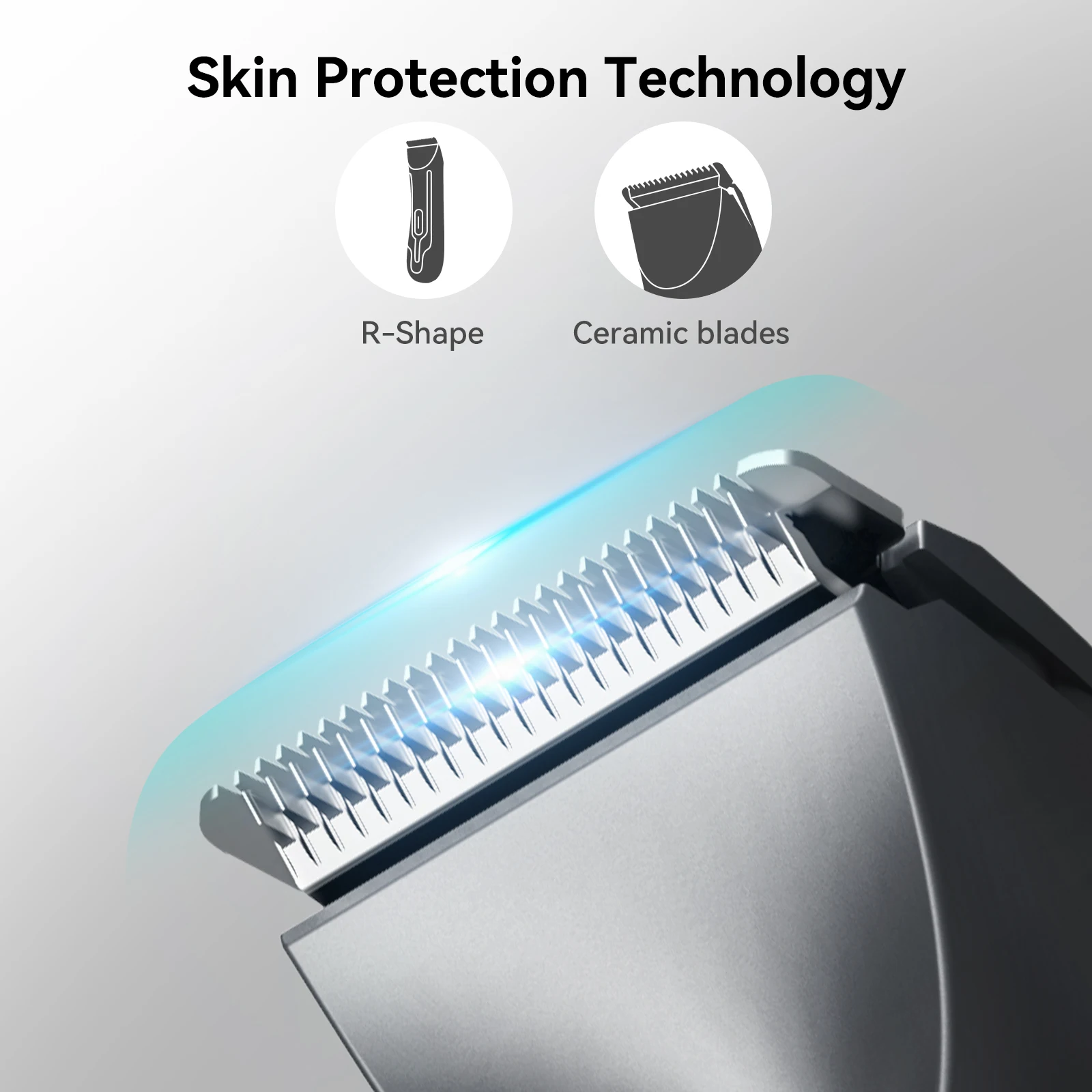 Kensen S10 Men's Electric Groin Body Hair Trimmer Pubic Hair Trimmer Body Grooming Clipper for Men Bikini USB Rechargeable Razor 2