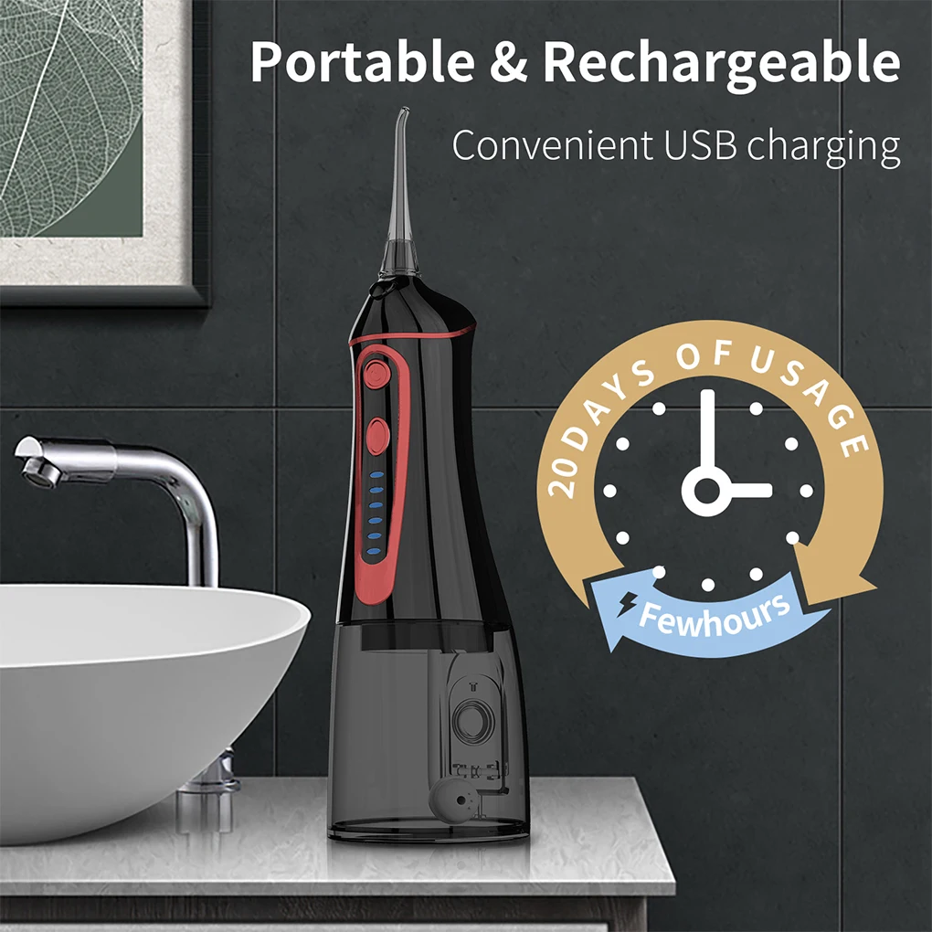 

300ml Tooth Water Flosser USB Charging Teeth Irrigator Cleaning Tool