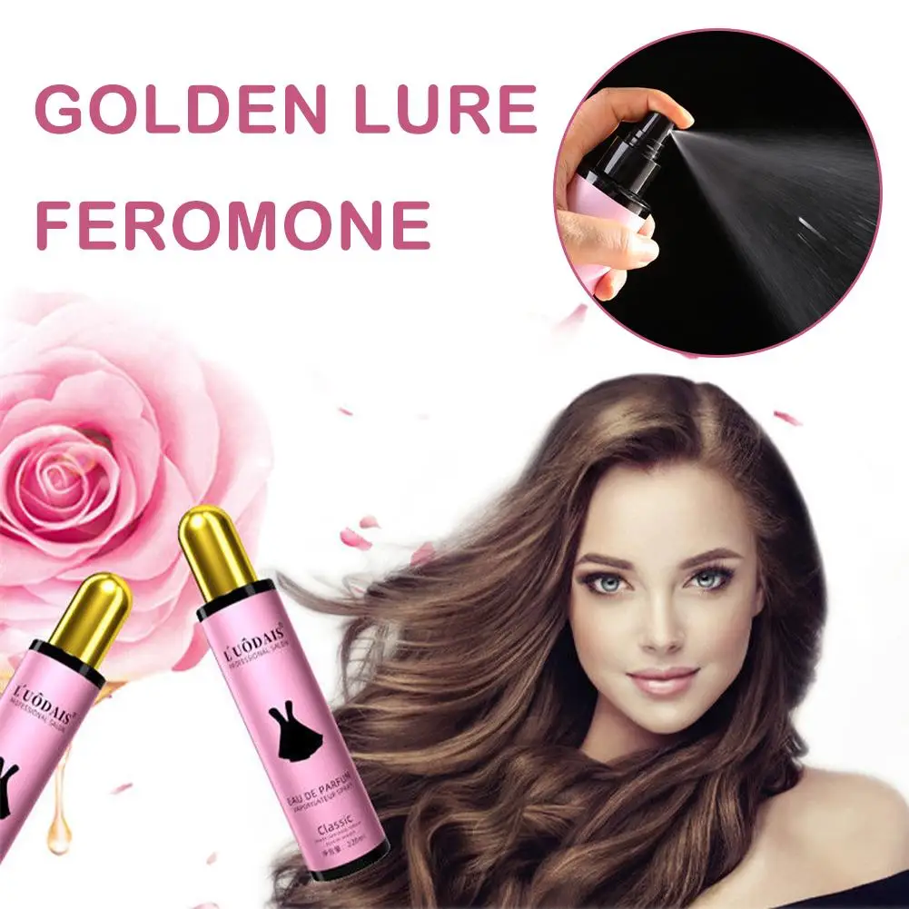 Hair Oil Hair Protection Spray Golden Lure Pheromone Hair Oil Long Lasting Perfume Oil Improve Dry Frizzy