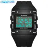 SYNOKE Digital Watch Men Sports Electronic Watch Waterproof Night Glow Large Screen Square Student Watch Outdoor Running Camping 6