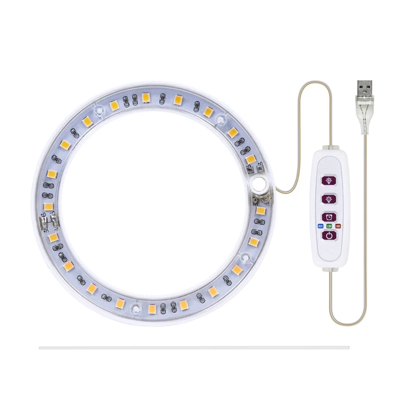 Led Grow Light Full Spectrum Phyto Grow Lamp Usb Angel Ring Lamp Per Piante Grasse, Crescita Di Piante Da Fiore