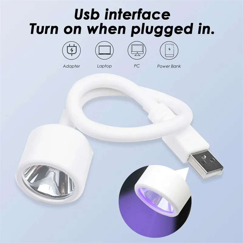 Mini UV LED Nail Curing Lamp Bendable USB Light For Fast Drying Eyelash Extensions Glue Nail Polish Gel Manicure Tool 2 Mini UV LED Nail Curing Lamp Bendable USB Light For Fast Drying Eyelash Extensions Glue Nail Polish Gel Manicure Tool - Image 2