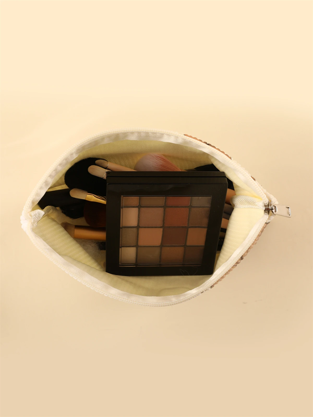 Corduroy Travel Cosmetic Bag Portable Makeup Storage Bag Purses Women Large Capacity Zipper Make Up Organizer Storage Clutch