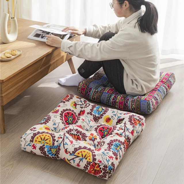 55cm cuscino sedile quadrato divano pavimento cuscino Tatami stampa  floreale cuscino pavimento cuscino divano casa cuscino