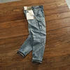 Motorcycle Style Stretch Retro Comfortable Pants for Men Trendy Slim Fit Washed High Quality Denim Jeans Autumn Spring Fashion 3