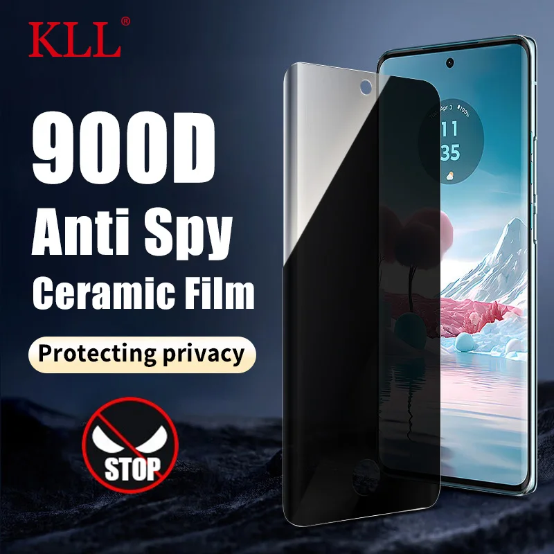 Curvo Anti-spy Privacidade Filme Cerâmico Protetor de Tela para Motorola Edge 30 Ultra 40 Neo Edge Plus Moto X40 X30 S30 Pro 3d
