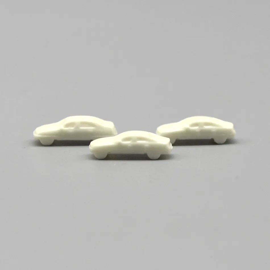 1/250-500 Mini simulation plastic  white inverted car bus model DIY puzzle construction sand table material 3