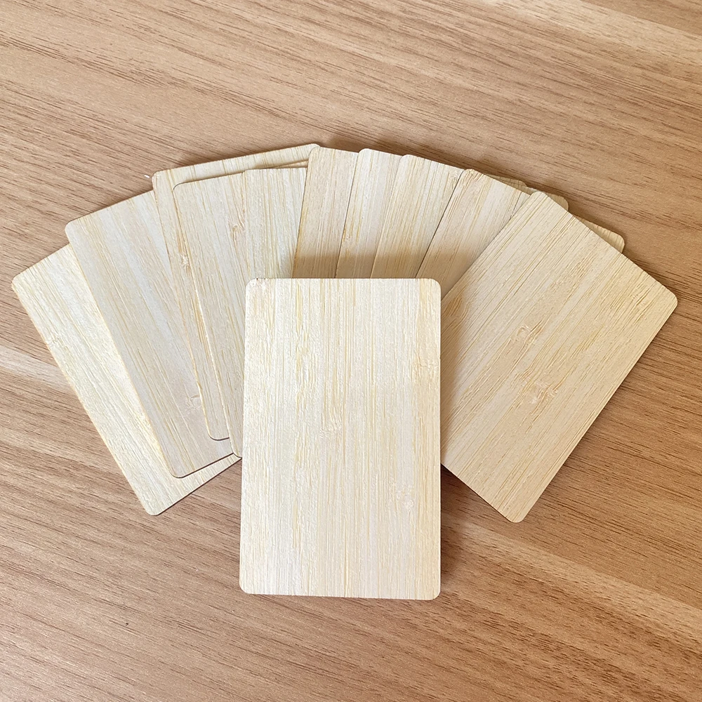 10PCS 나무 NFC NFC213 RFID 대나무 빈 디지털 명함 DIY 공예 레이저 조각 사용자 정의 로고