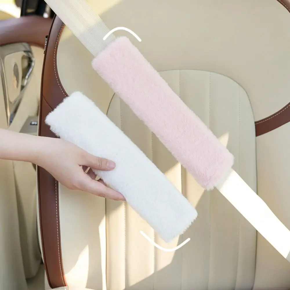 Soft Plush Car Seat Belt Cover Shoulder Pad Comfortable Driving Universal Automobiles Seatbelt Shoulder Seat Cover