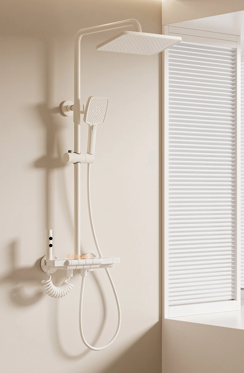 Description Picture 2 of itemAtmosphere Rain Shower Set Bathroom LED Digital Hot Cold Thermostatic Mixer Shower System Bathtub Wall Mount Rain Bath Faucets