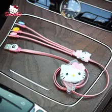 

Sanrio Hello Kitty cartoon suitable for Android iPhone type-c data cable three-in-one charging cable retractable universal