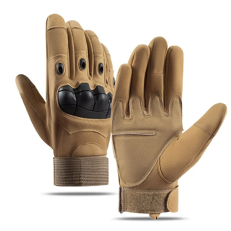 Waterproof Leather Combat Tactical Gloves, Thermal Touch Screen, Full Finger, Fleece, Warm, Custom, Outdoor Sports, Winter