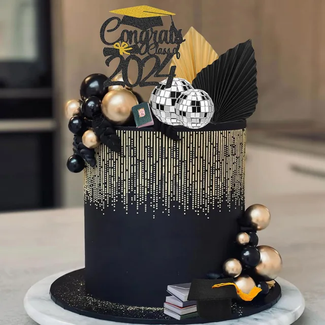 29 Decorazioni Per Torta Compleanno In Stile Boho - Palline Oro E Bianco, Foglie E Topper - Foto 12