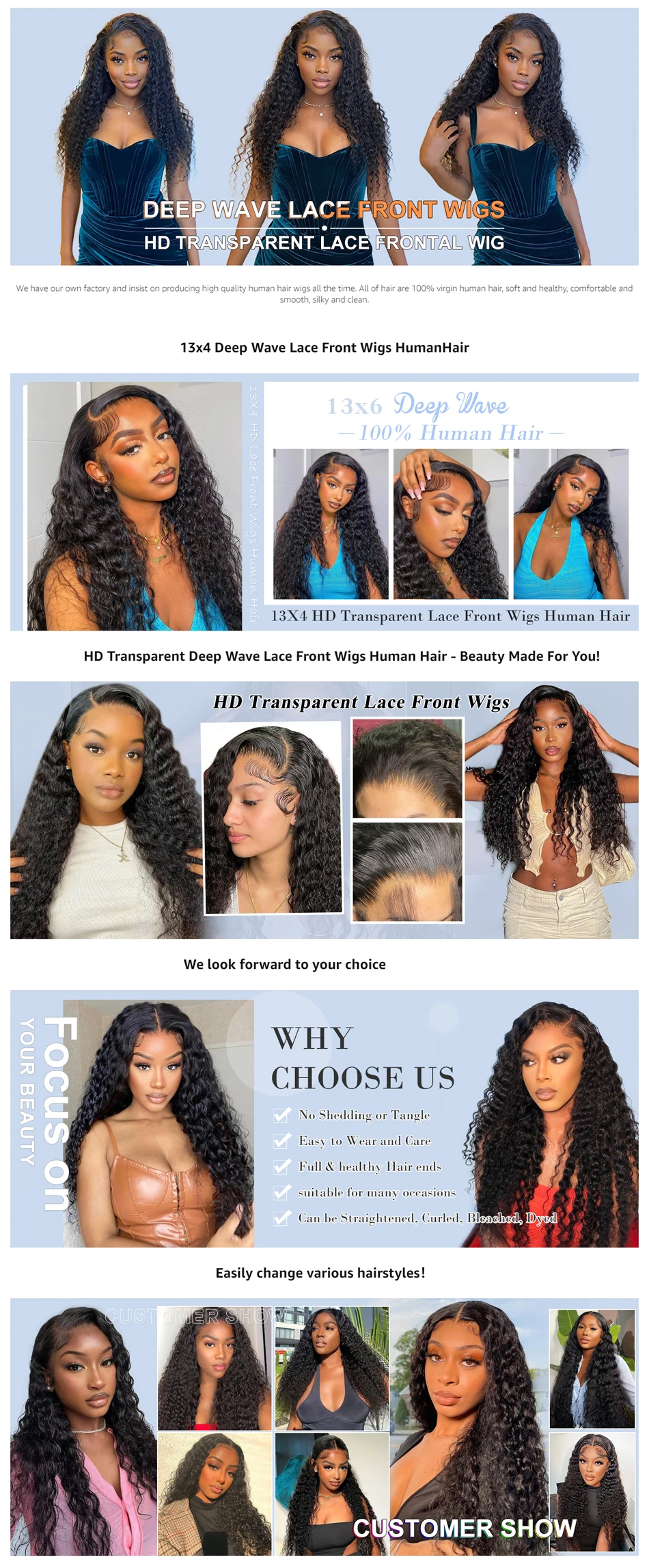 280 Density 613 Deep Wave Lace Frontal Wigs Human Hair 13x4 13x6 Blonde Curly Water Wave Wigs 30 38inches PrePlucked Baby Hair