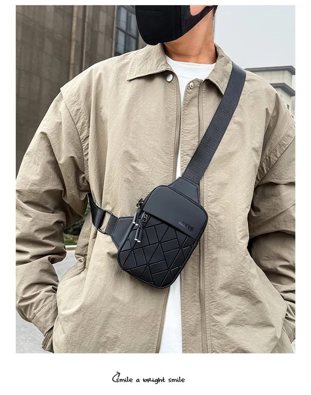 New Universal Crossbody Small Bag Casual Rhombus Grid Shoulder Fashion Mobile Phone Breast Bag Premium Crossbody Bag