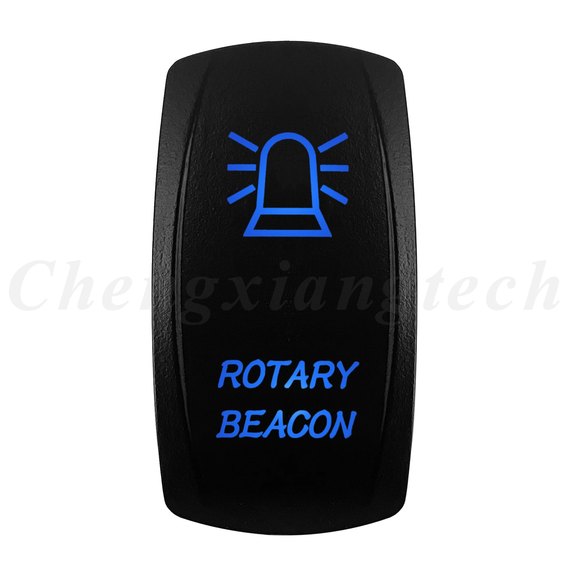 12V 20A Blue LED Waterproof Laser Rocker Switch - IP68 Rated