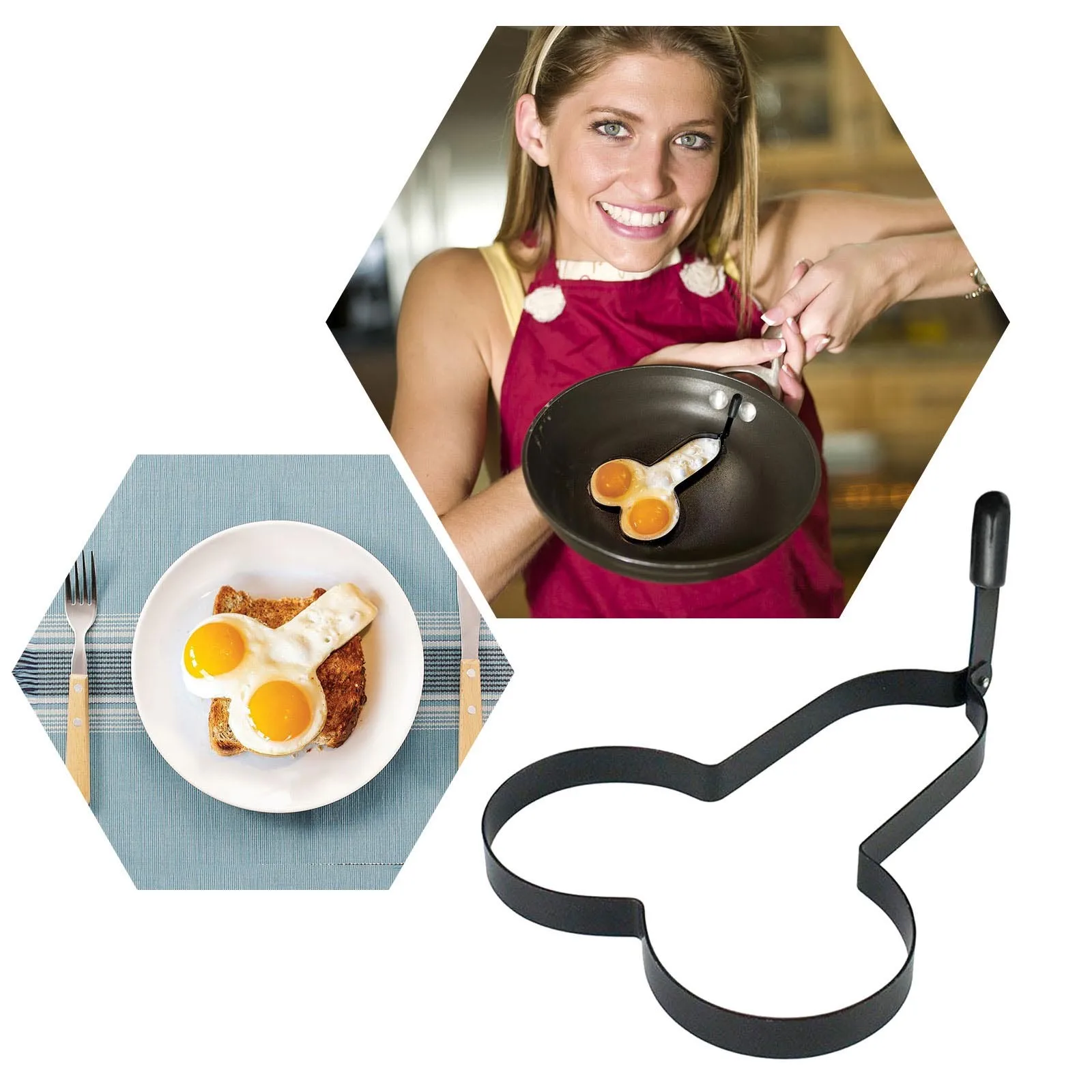 1pc Funny Eggs Fryer, Home Kitchen Spoof Omelette Fun Mold, Kitchen Gadgets