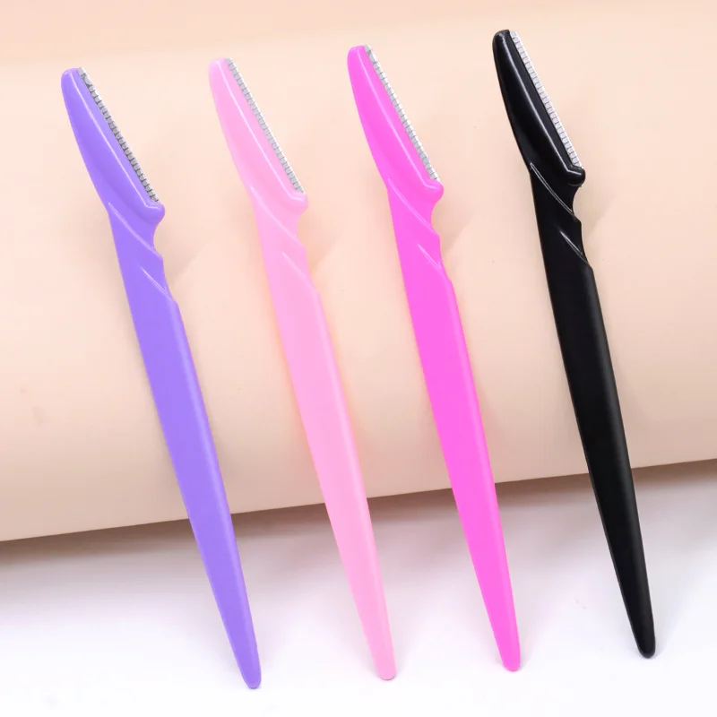 12 Pcs Mix Color Eyebrow Razor Women Face And Body Safe Trimmer Hair Shaver Eye Brow Remover With Cover Small Makeup Tools Set 6