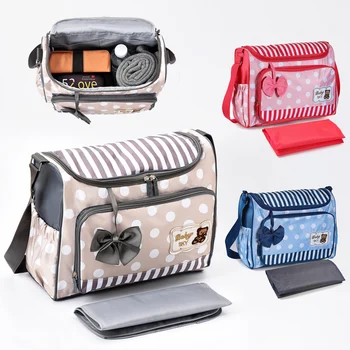 Vendita calda Borsa per pannolini Pacchetti per maternità Borsa per bambini a spalla singola Borsa da viaggio per donna per mummia per allattamento Borsa per pannolini per maternità 1
