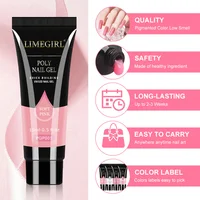 15ml Nail Extension Gel Set Glitter Clear Soaking Gel for Quick Extension Stencil Nail Extension Manicure Beginner Manicure Tool 2