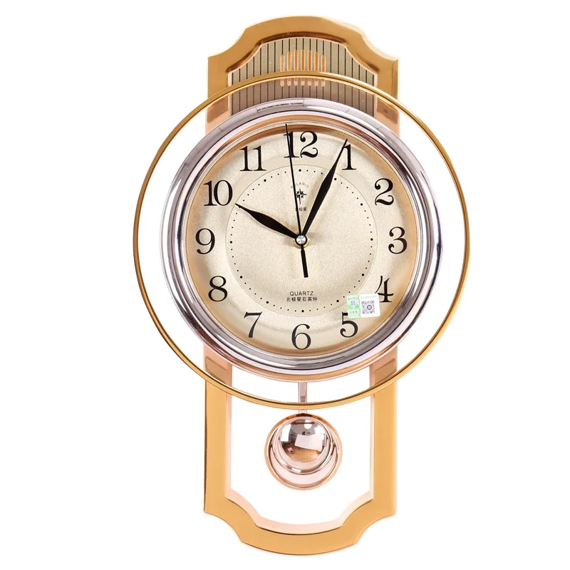 20 Inch Round Wall Retro Wall Clock with Pendulum Style 2  