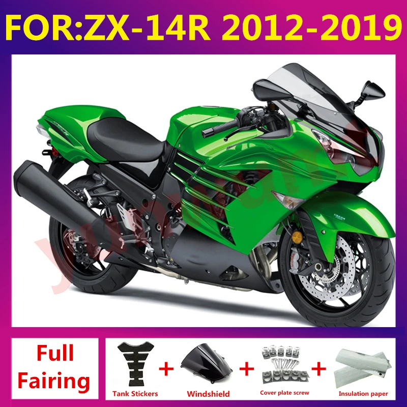 

Motorcycle Full Fairing Kit For kawasaki ZX14R ZX 14R 2012 2013 2014 2015 - 2019 ZX-14R Bodywork fairings zxmt set green black