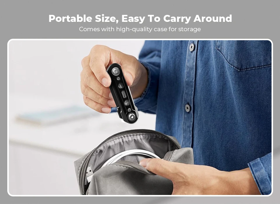 Folding 6-in-1 Functional Tools Universal DSLR Camera Rig Pocket Tool Set with S