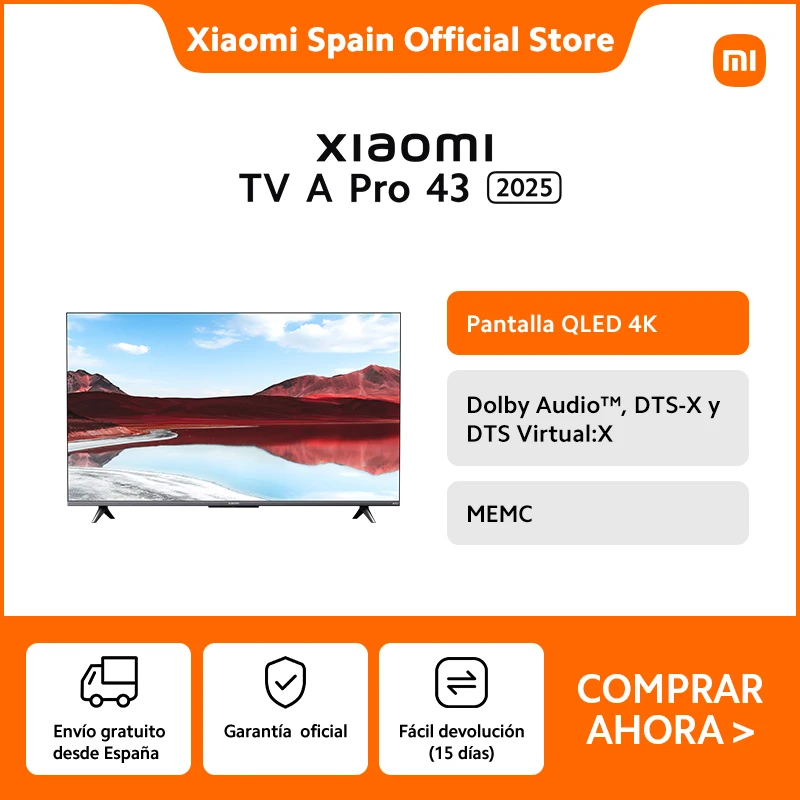 Official] Xiaomi Tv a Pro 43 2025, 4K Qled Screen, Dolby