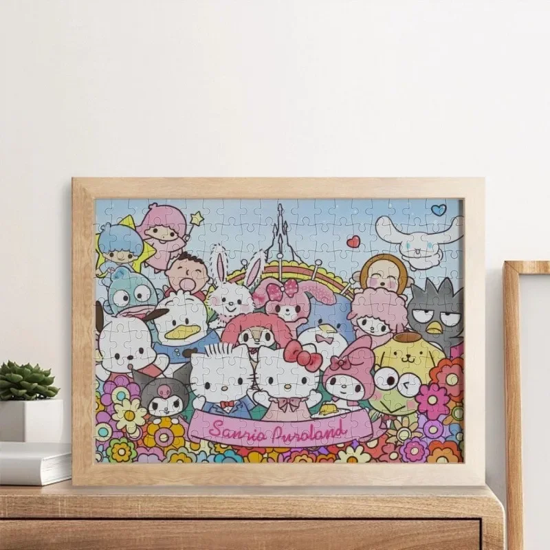 

Sanrio My Sweet Piano Pompompurin Puzzle Toys with Frame Gudetama Keroppi Stress Relief Brain Tease Jigsaw Cute Decor Painting