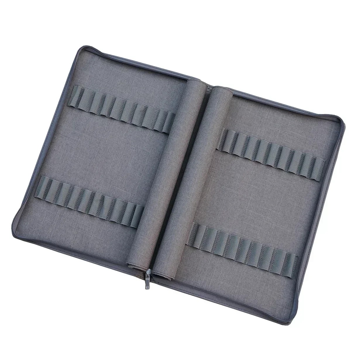 KACO Pen Case Available for 40 Fountain Pen / Rollerball Pen,  Grey Pouch Pencil Bag Case Holder Storage Organizer Waterproof 4
