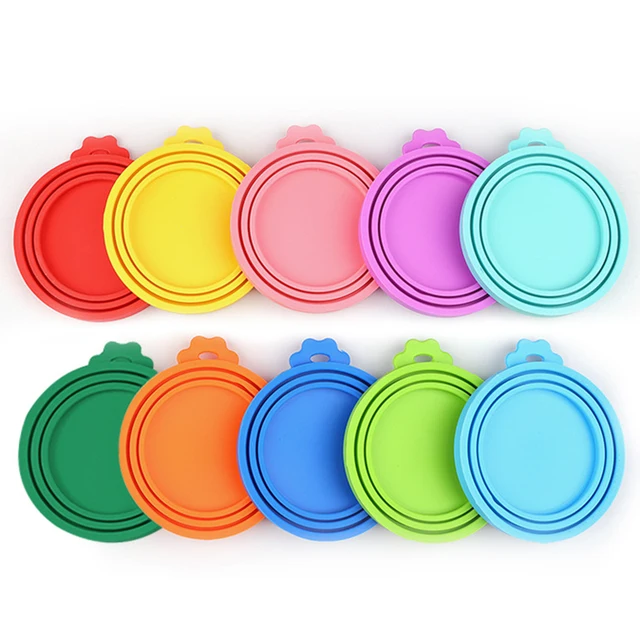 1PC General Storage fresh food Seal lid Pet supplies Cat food dog food silicone pet can lid 5