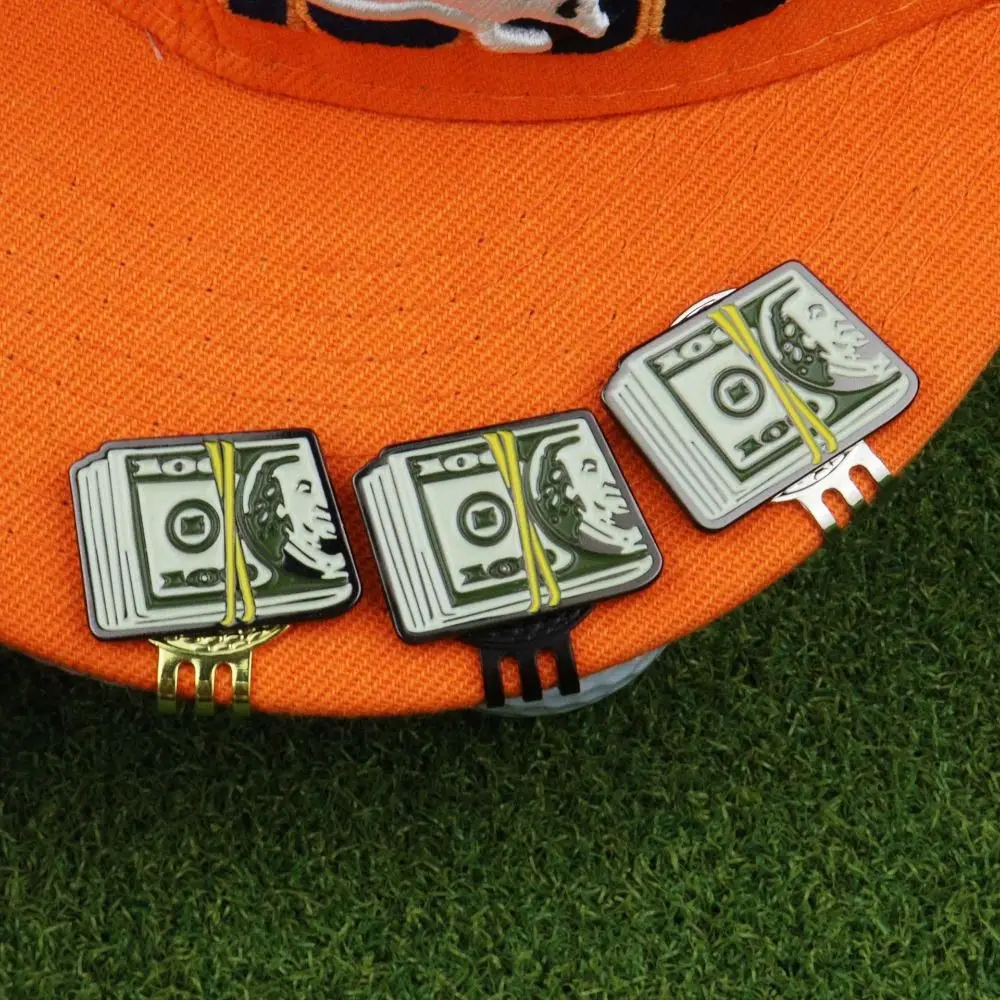 Golf Hat Clip Ball Marker Hat Clip Kirsite Dollar Magnetic Magnetic Easy To Take Off US Dollar Golf Girls Gift