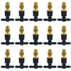 15-250Pcs Micro Drip Irrigation Misting Brass Nozzle Garden Spray Cooling Parts Copper Sprinkler with Thread Barb Tee Connector 1