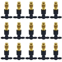 15-250Pcs Micro Drip Irrigation Misting Brass Nozzle Garden Spray Cooling Parts Copper Sprinkler with Thread Barb Tee Connector 1