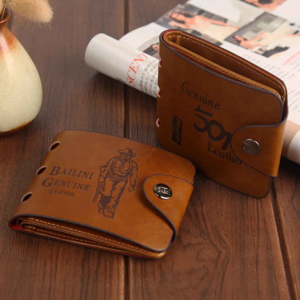 

New Men's Wallet Short Cross Section Youth Tri-fold Wallet Stitching Business Multi-card Zipper Coin Purse Wallet Passport Cover