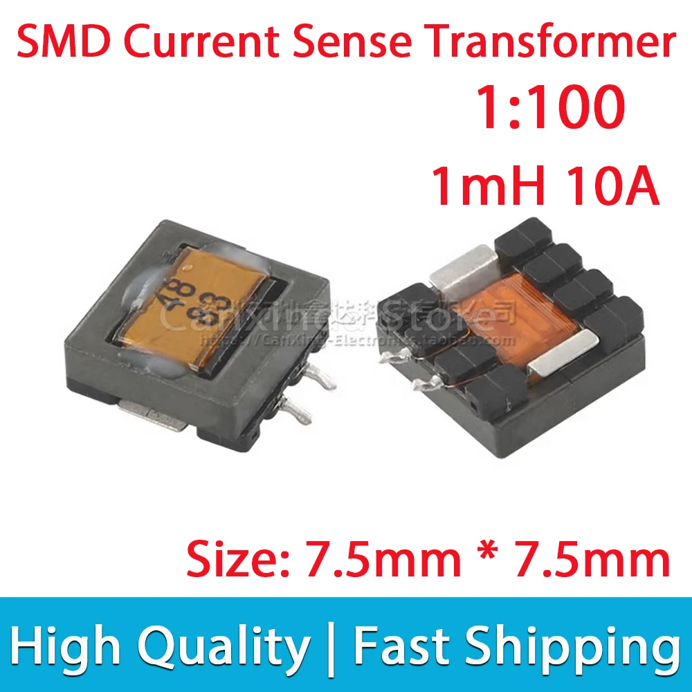 

2/5/10pcs SMD 1mH 10A High Current Sense Transformer SMD Turns Ratio 1:100 260-8048-01