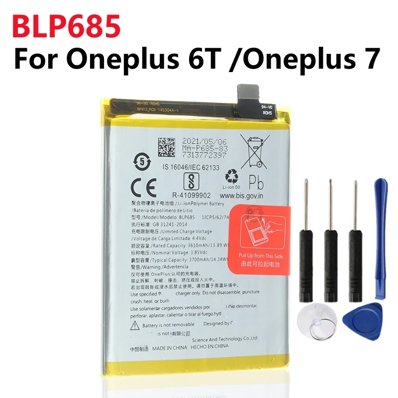Original Phone Battery BLP685 3700mAh High Capacity For Oneplus 6T