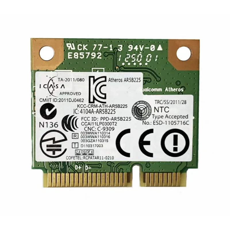 미니 Pci-e AR5B225 Wifi 무선 네트워크 Lan 카드 DW1703 Vostro 470 2420 2710 V1440 1450 1540 1550 DW1703 AR5B225에 적합