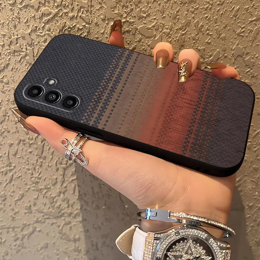 Sleek Carbon Fiber Pattern Protective Phone Case
