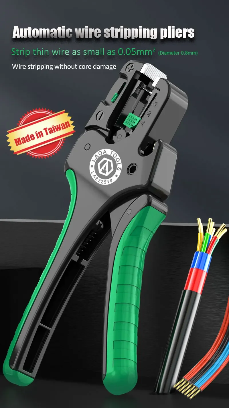 LAOA Manueller Abisolierer, Multifunktions-Abisolierer für Elektriker, Abisolierer, Drahtschneider, Glasfaser-Drahtzange – Detail 1