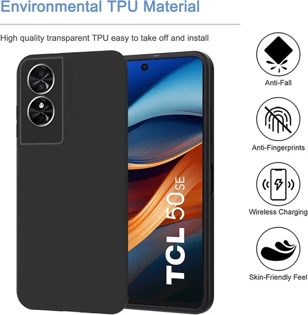 Cover Morbida TCL Con Pellicola Custodia A Libro Morbida Per TCL 40 SE / TCL 50 SE - Include Anche Pellicola In Vetro Temperato Custodia TCL 40 SE - Foto 5