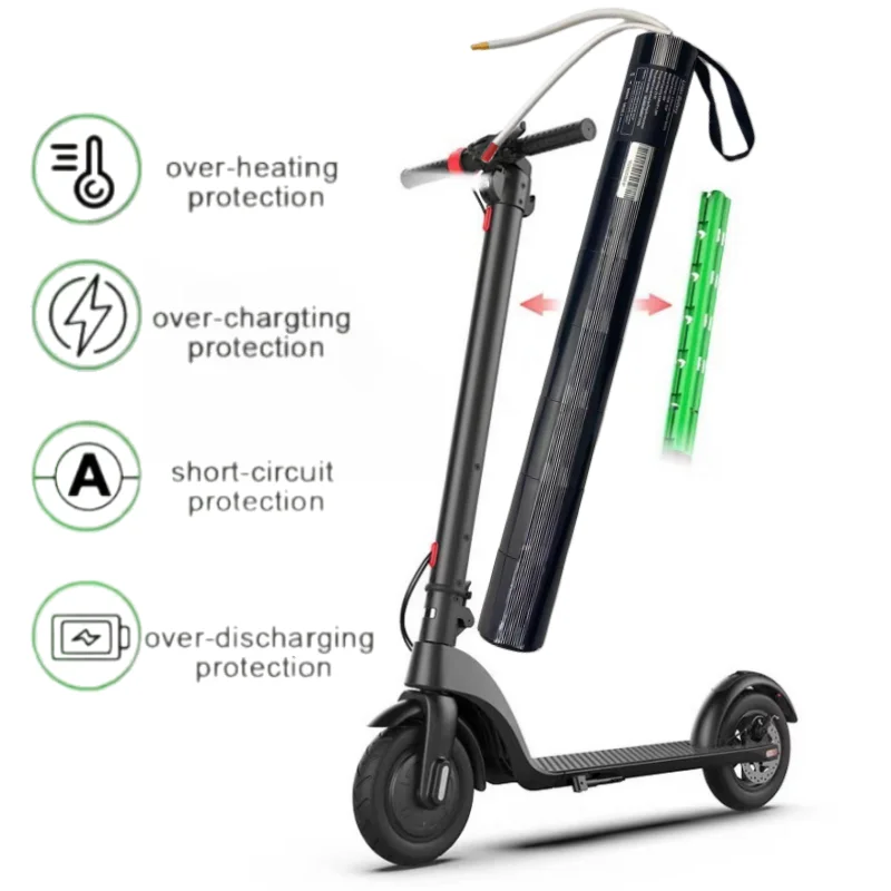 24V Electric scooter carbon fiber tubular battery 18650 built-in battery scooter lithium pack