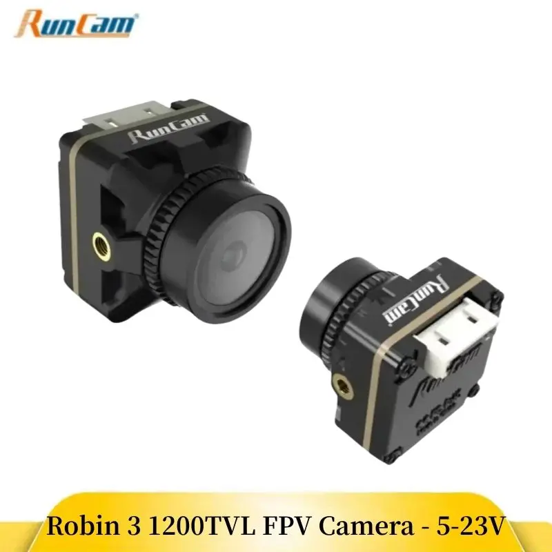 RunCam Robin 3 1200TVL กล้อง FPV - 5-23V แรงดันไฟฟ้ากว้าง 4:3 อัตราส่วนภาพ Ultra-Light 5.3g สําหรับ FPV Racing Drones (19 × 19 × 19 มม.)
