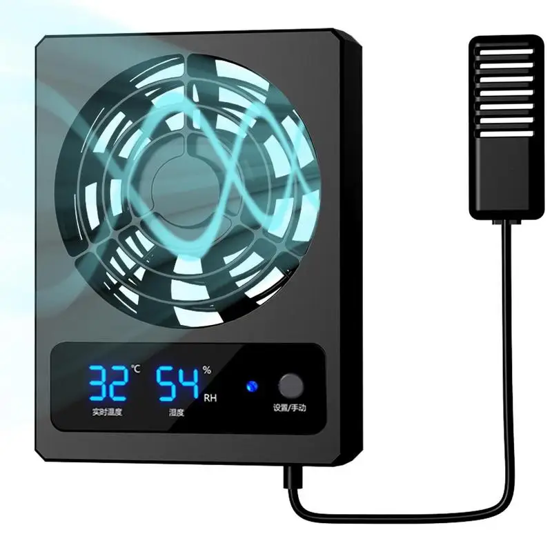 

Вентилятор для рептилий, умный охлаждающий вентилятор со встроенным индикатором, низкий уровень шума, для амфибий, рептилий, змей