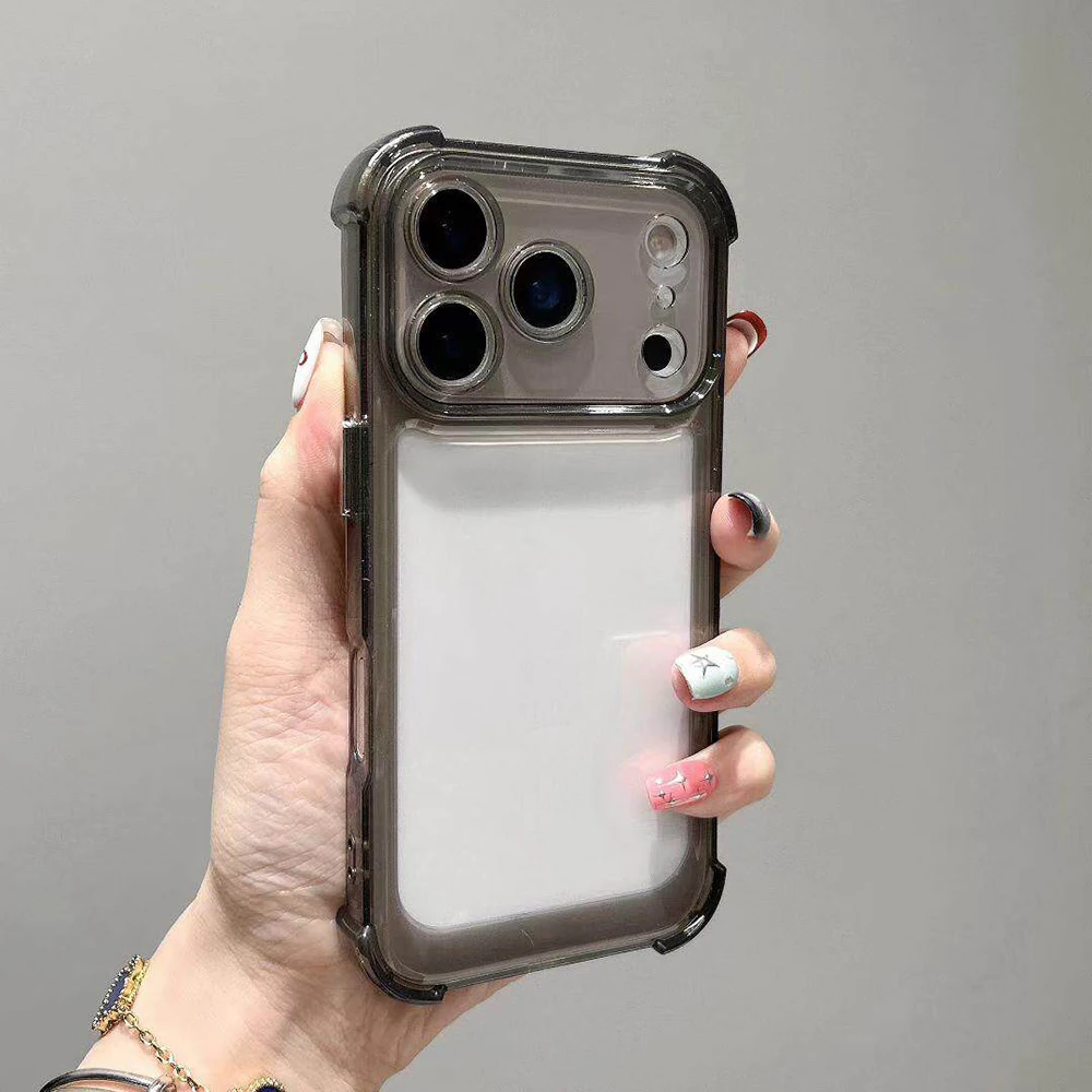 Premium Shockproof Clear Case with Hard Back and Soft Silicone Edge