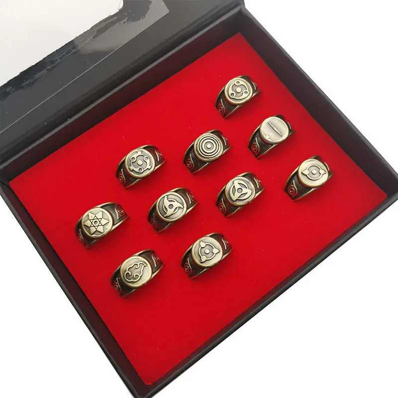 

Anime NARUTO Akatsuki Orochimaru Uchiha Itachi Sharingan Ring Cosplay Adult Unisex Costumes One Size Party Gift Accessories
