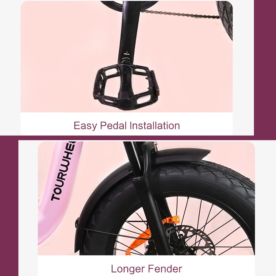 New Ebike 20Inch 48V Full Suspension 500W Lithium Battery Fat Tire 45KM/H Mountain Motorcycl Electric Bicycle
