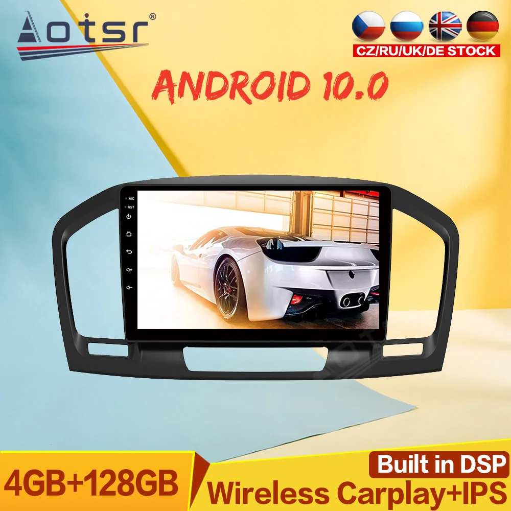 

4G+128G Multimedia Player Auto Radio Car For OPEL Regal 2009-2013 Android10.0 Tape Recorder Tesla Style Screen GPS Navigation