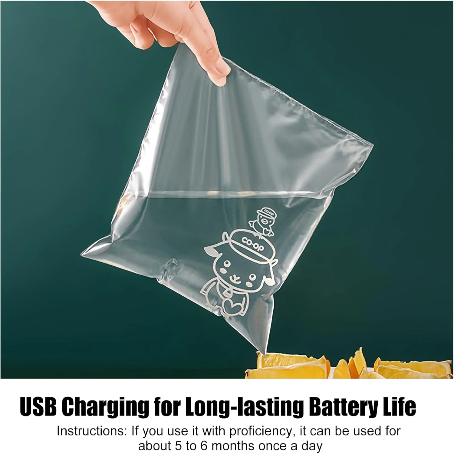 Multifunctional Charge Mini Portable Handheld Heat Vacuum Sealers with for Airtight Food-White